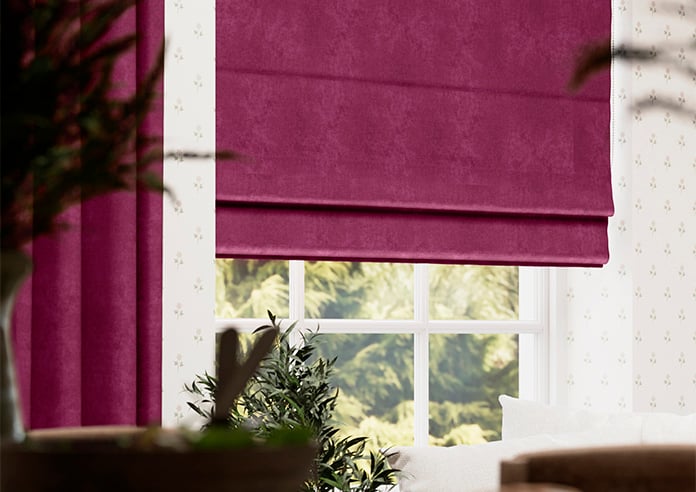 Faux Suede, Aubergine - Roman Blind - Image 5